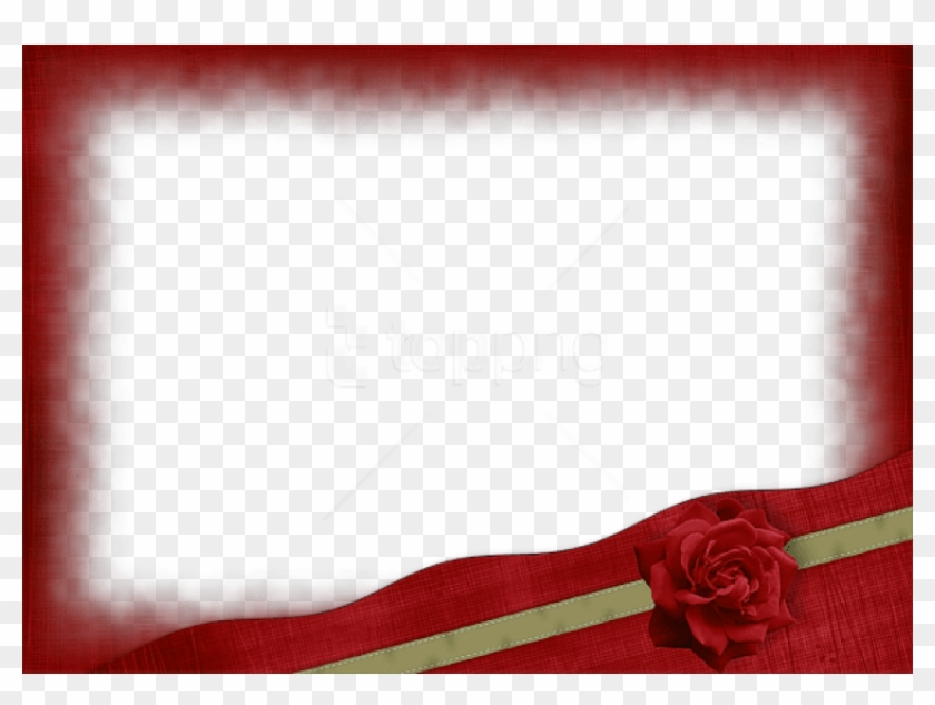 Free Png Beautiful Red Transparent Frame With Gold - Maroon Ribbons Borders And Frames Clipart #3660834