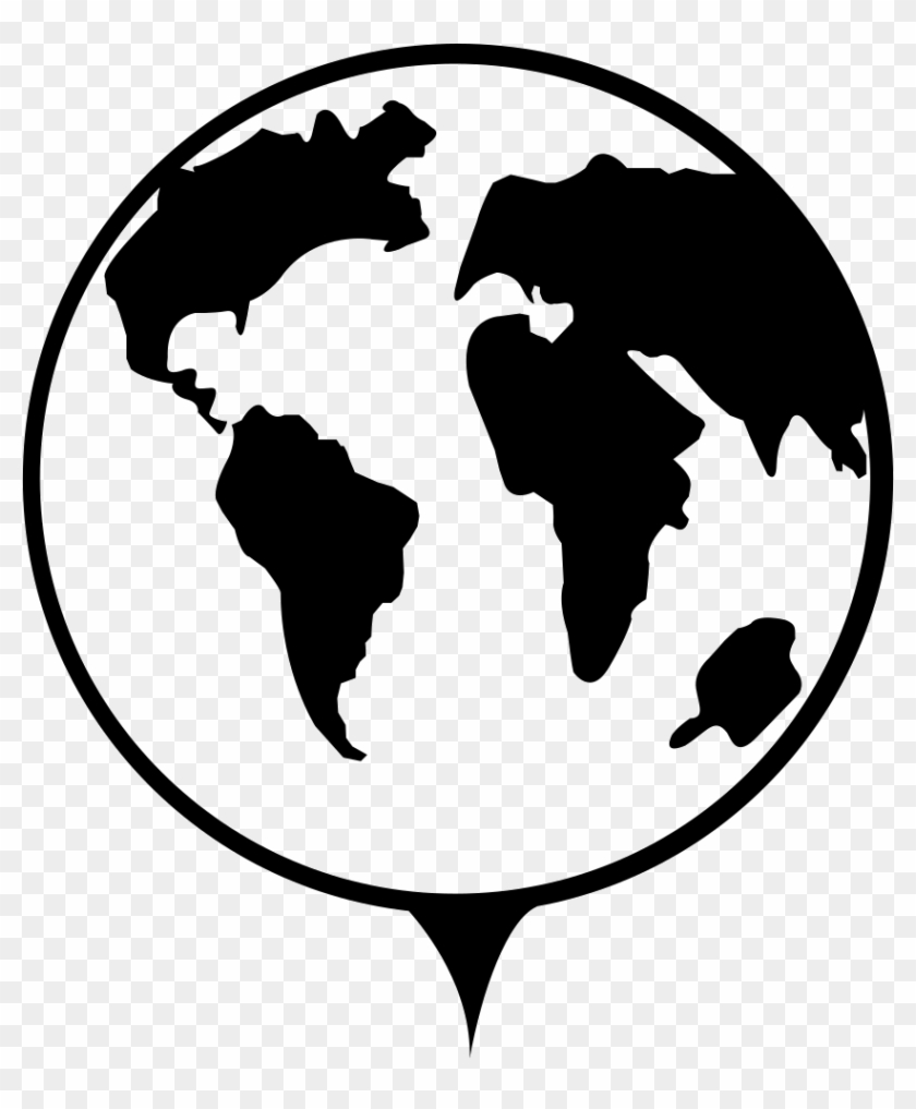 Svg Black And White Download Earth Svg Drawing - Planet Earth Clipart #3661185