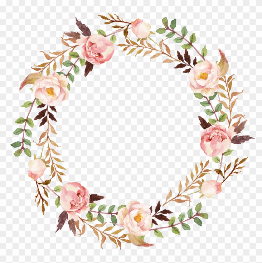 Wedding Invitation Paper Wreath Clip Art - Flower Wreath Transparent Background - Png Download