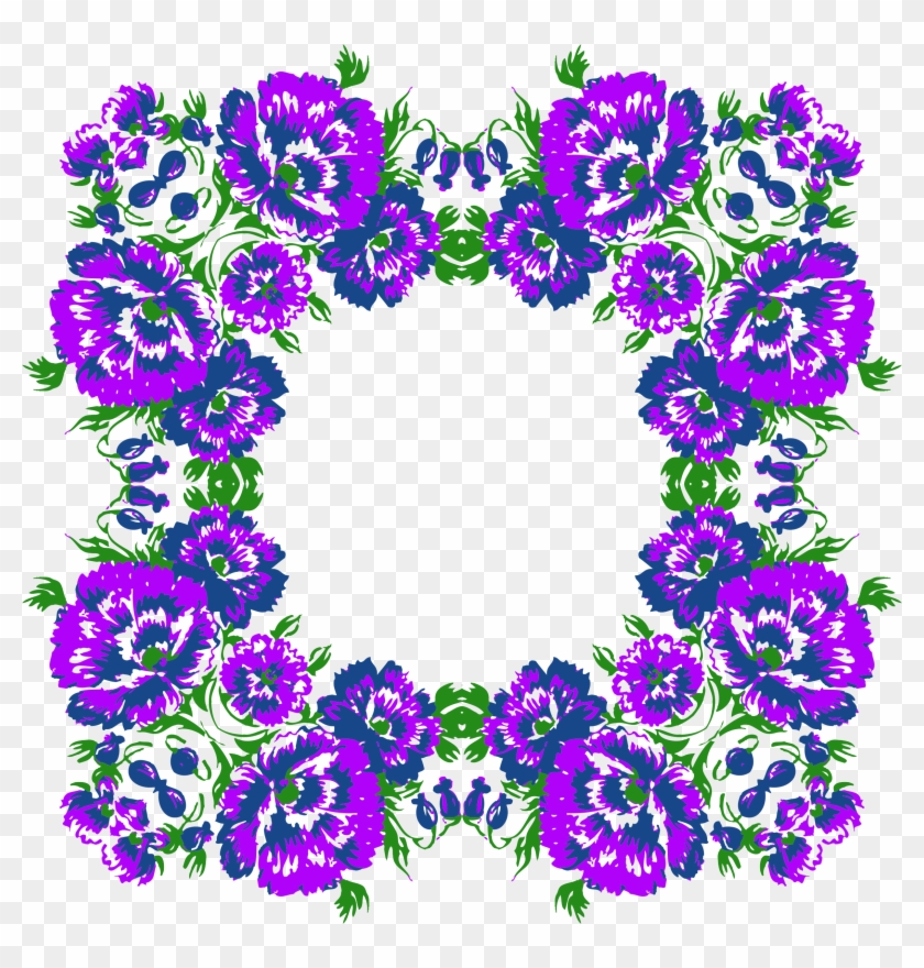 Floral Frame Variation Icons Png Free And - Flowers Design Clipart #3661348