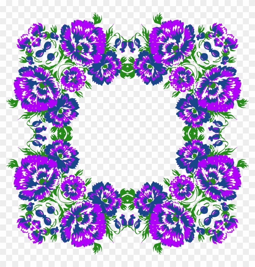 Floral Frame Variation Icons Png Free And - Flowers Design Clipart #3661348