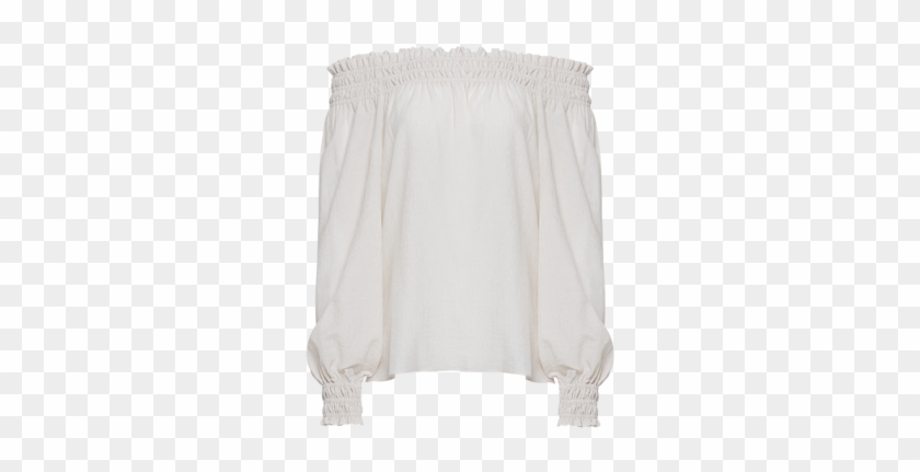 Crinkle Gauze Smocked Off The Shoulder Top - Skirt Clipart #3661680