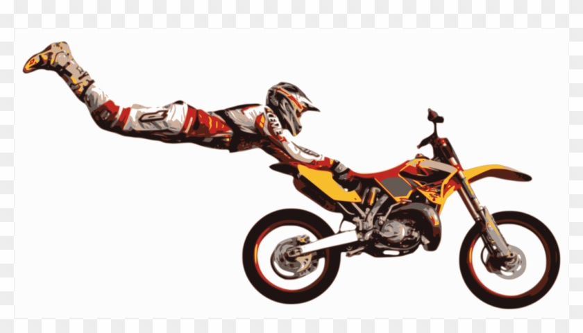 Motorcycle Stunt Riding Freestyle Motocross Enduro - Motorcycle Tricks Clipart #3661824