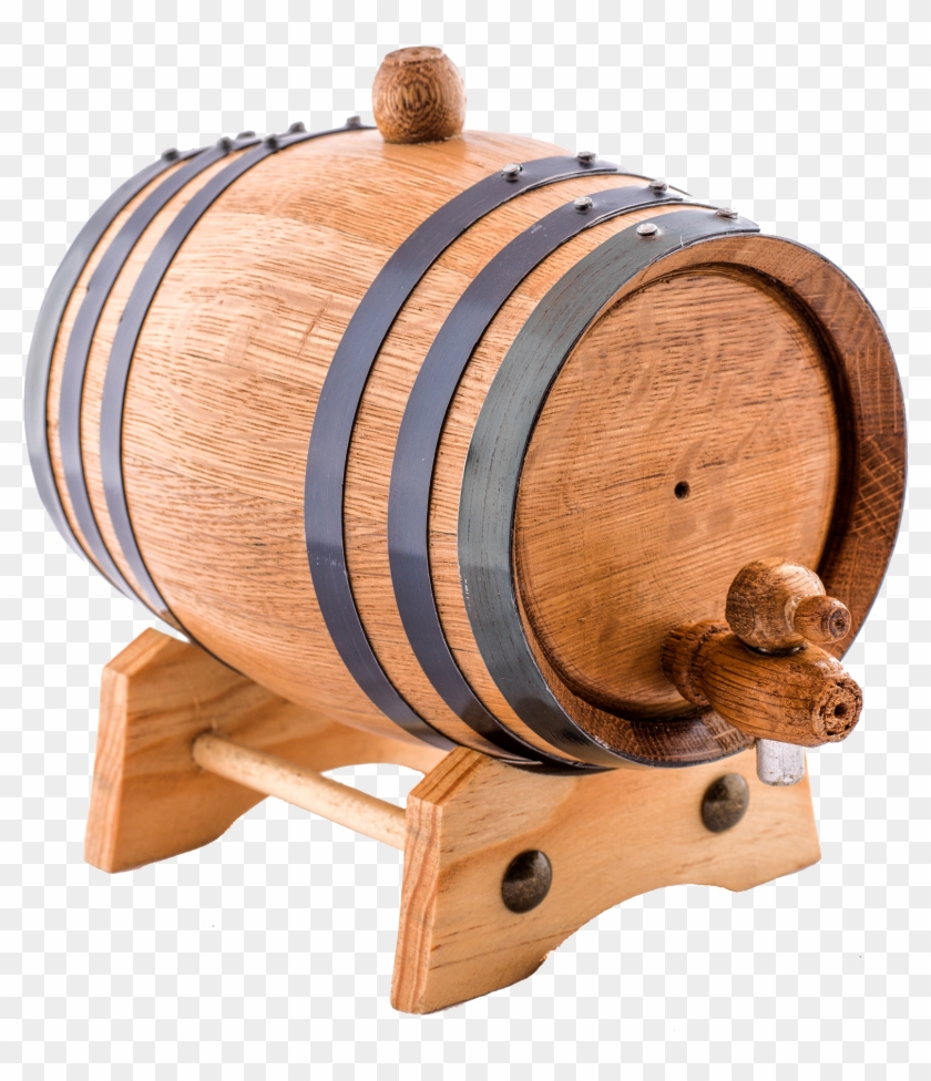 1 Liter American White Oak Wood Aging Barrels - Whiskey Barrel Clipart #3662529