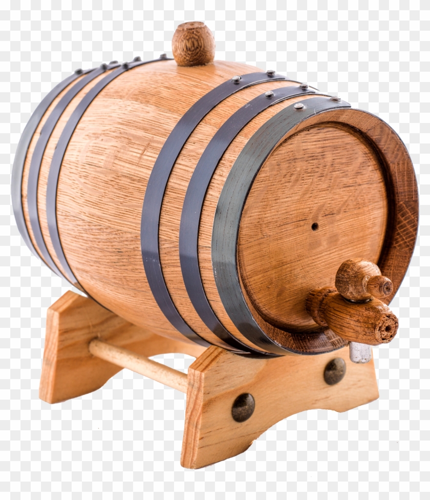 1 Liter American White Oak Wood Aging Barrels - Whiskey Barrel Clipart