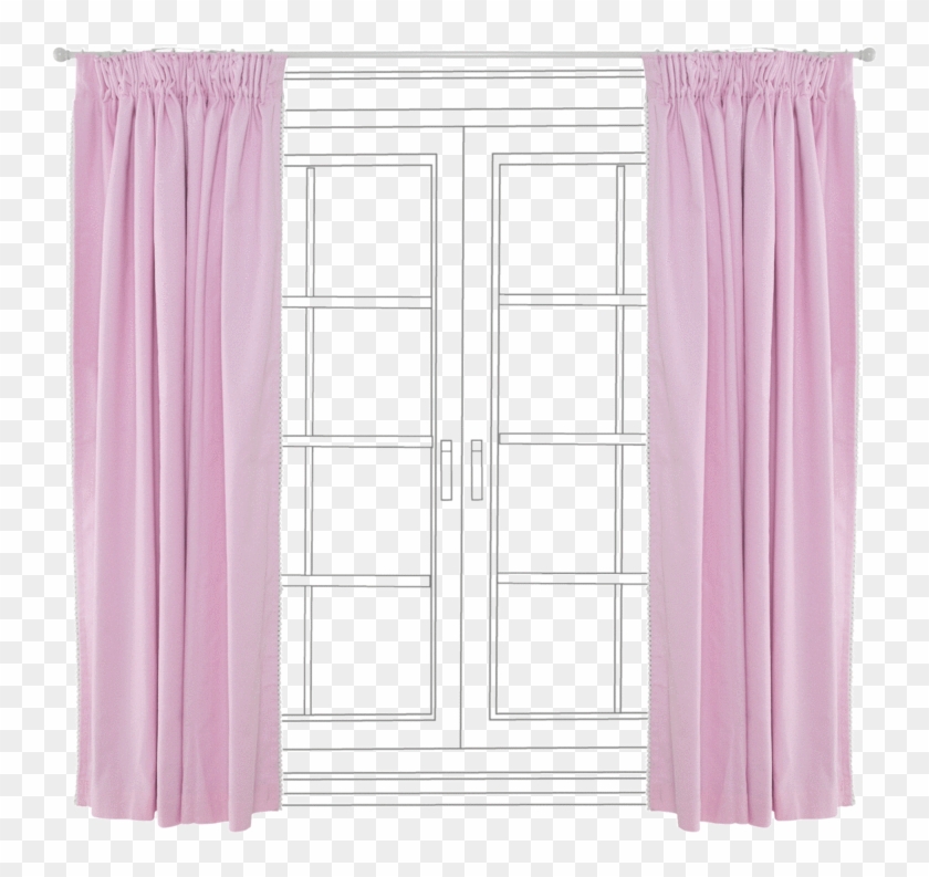 Children's Blackout Curtains, Pom Pom Lace - Pink Curtains Png Transparent Clipart #3662678