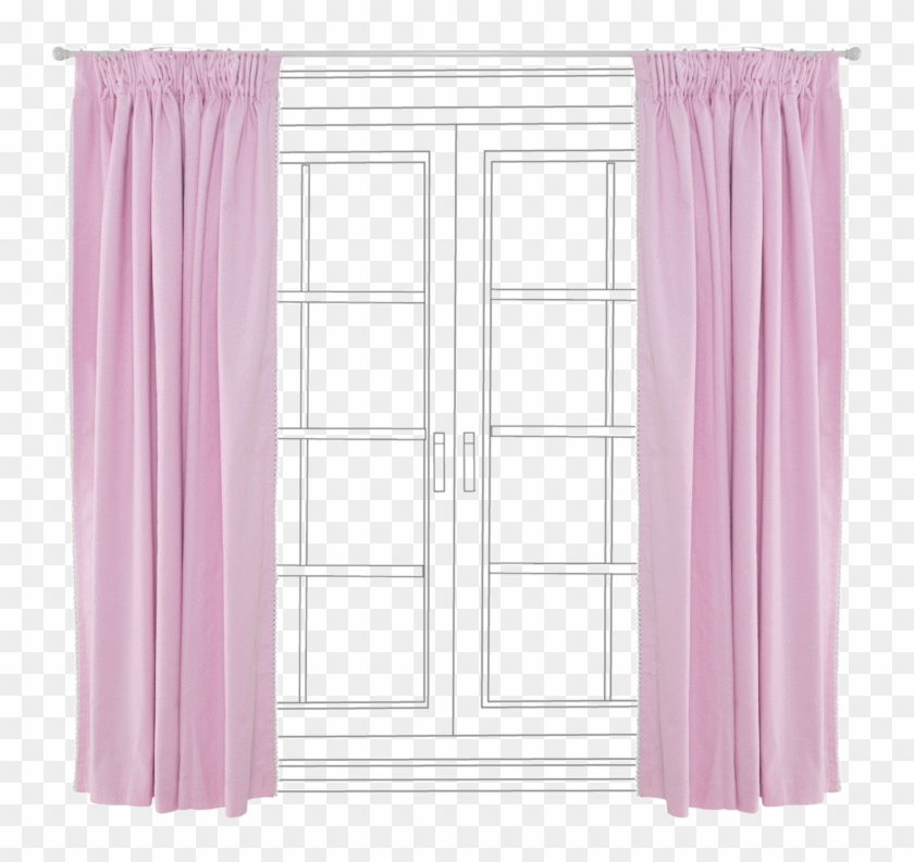 Children's Blackout Curtains, Pom Pom Lace - Pink Curtains Png Transparent Clipart