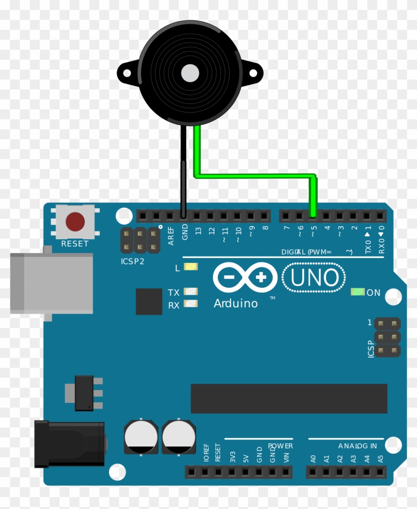 Arduino Buzzer Xjougxl30r - Arduino Buzzer Tone Clipart (#3662771) - PikPng