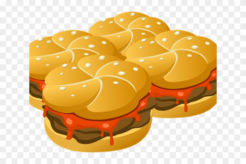 Hamburger Clipart Double Cheeseburger - Bbq Sandwich Clip Art - Png Download #3663264