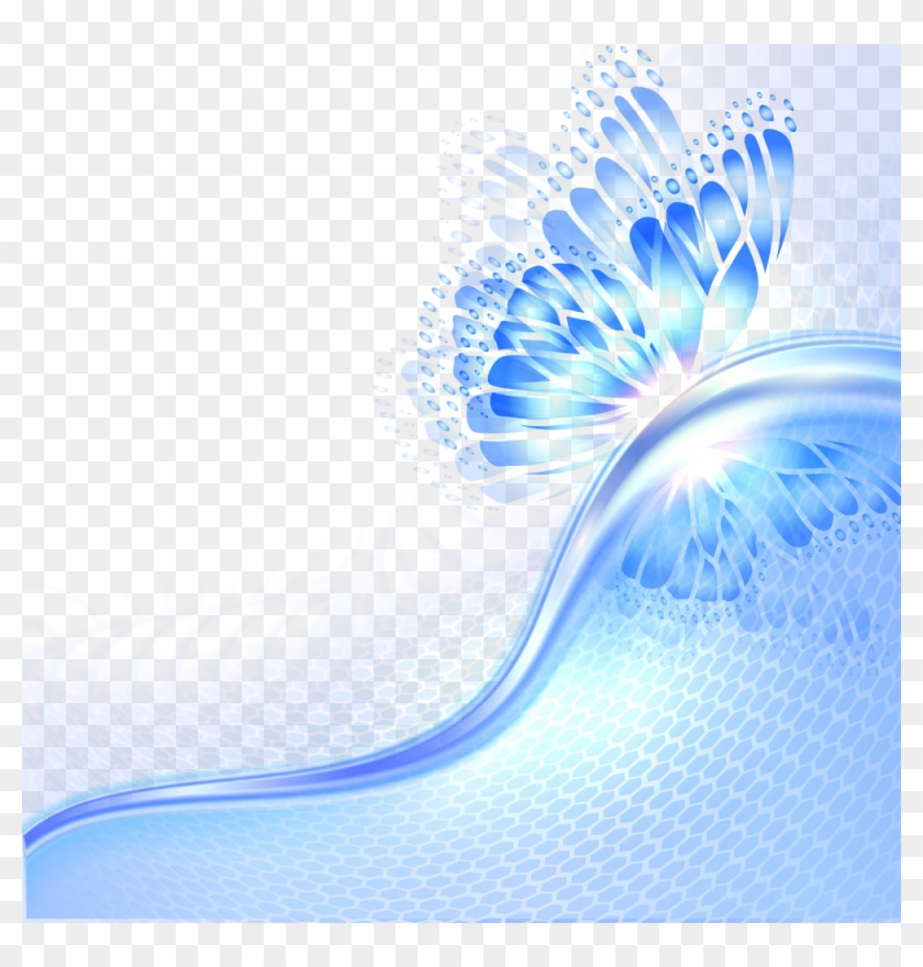 Butterfly Light Abstract Blue Wing Hq Image Free Png - Cool Green And Blue Abstract Backgrounds Clipart