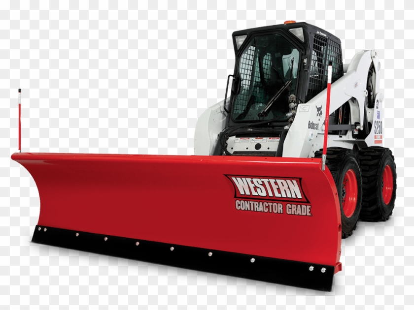Skid Steer Secondary Image - Western Snow Plow Skid Steer Clipart #3663481