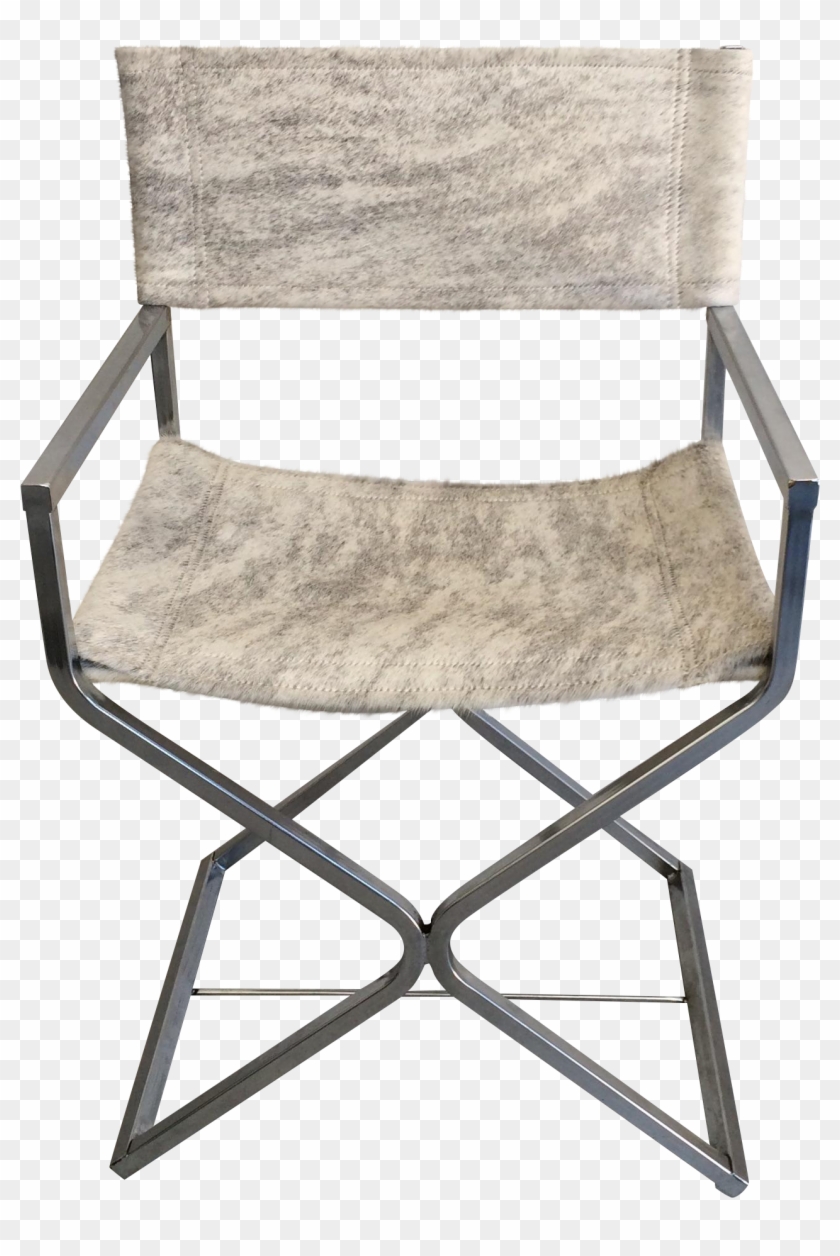 A Steel Chrome Plate Square-tubular Directors Chair - Chair Clipart