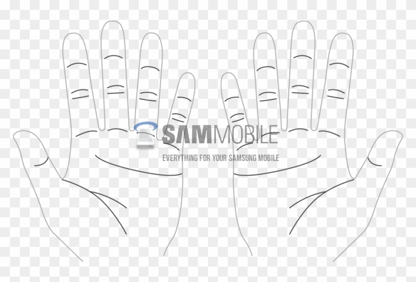 Samsung Detección De Huella Digital En Botón Home Smartphones - Line Art Clipart #3664005