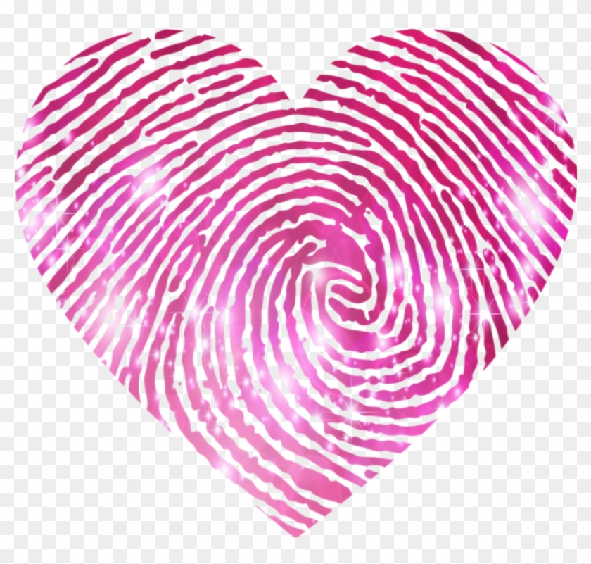 #heart #corazon #fingerprint #huella #digital #pink - Finger Print Clipart #3664057