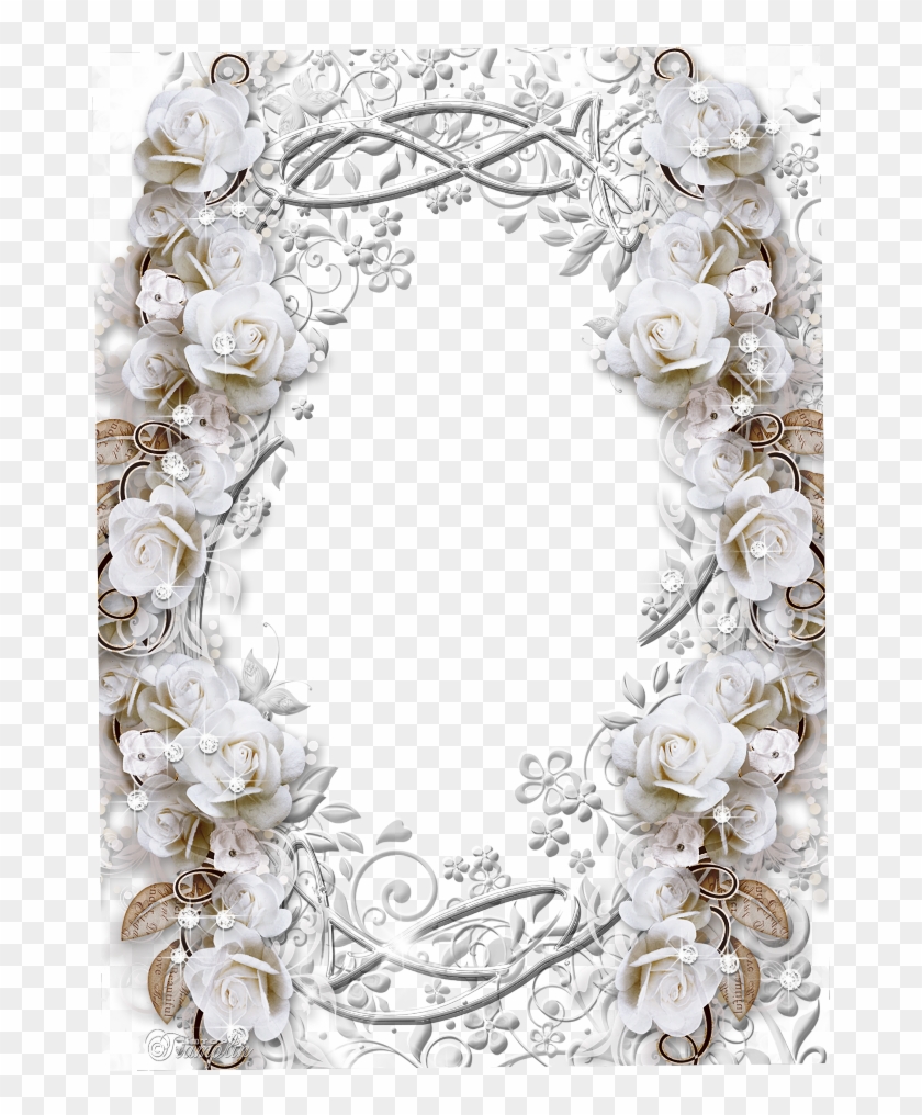 #mq #frame #frames #border #borders #white #roses - Chain Clipart #3664156