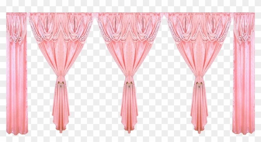 Photo Pinkcurtain03-1 - Window Covering Clipart #3664272