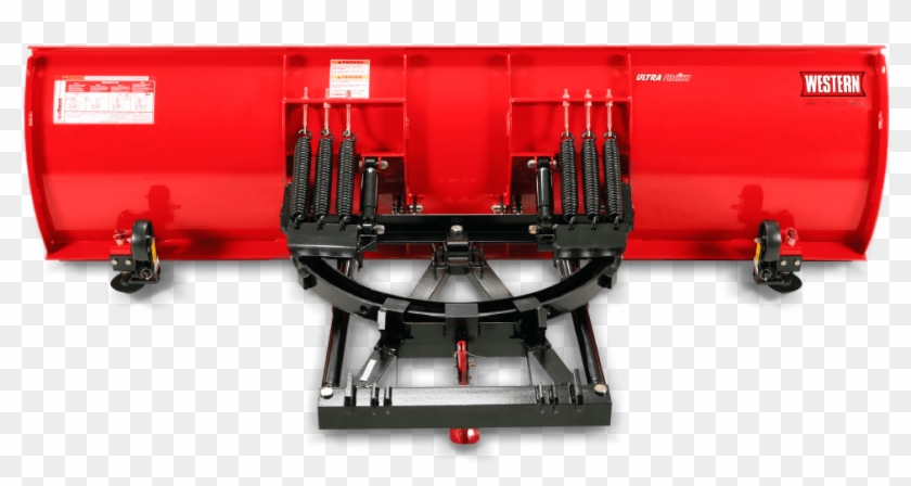 Straight Blade Snowplow - Western Snow Plow Clipart #3664399