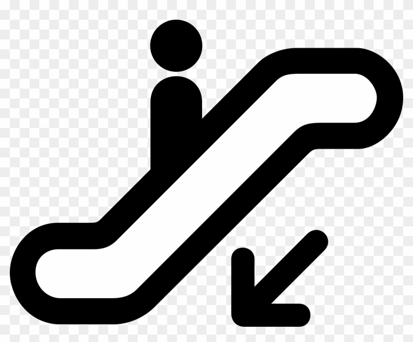 Stairs - Down Escalator Clipart
