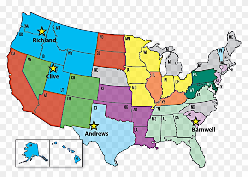 States Have Compacts For Radioactive Waste Disposal, - Atlas Clipart #3664901