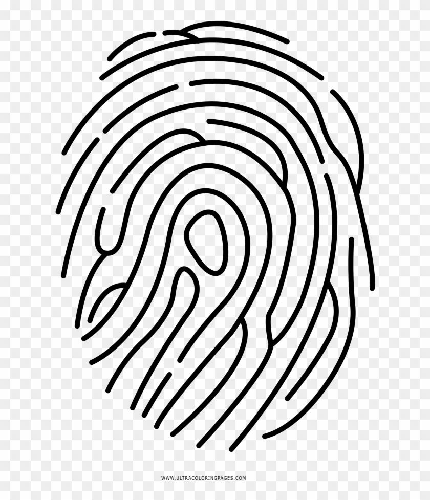 Fingerprint Coloring Page Ultra Pages - Identité Icone Clipart