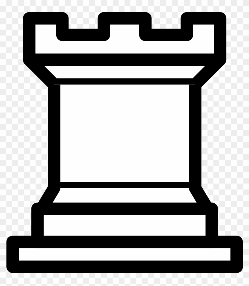 Western White Side Rook - Rook Chess Piece Clipart - Png Download