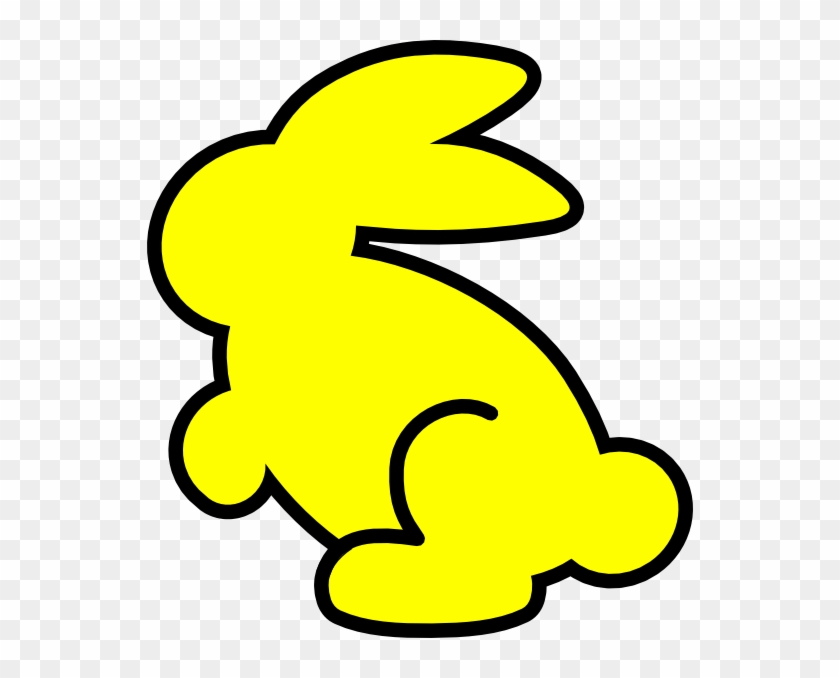 Rabbit Clipart Black And White - Easy Easter Bunny Coloring Pages - Png Download