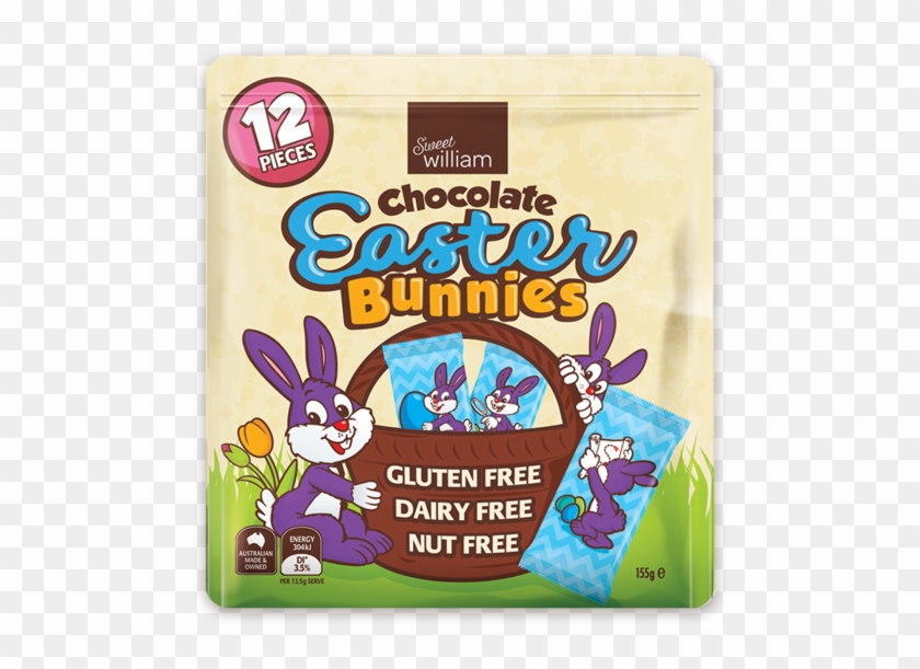 Sweet William Easter Bunny Faces 155g Available Now - Gluten Free Dairy Free Easter Eggs Clipart #3665084