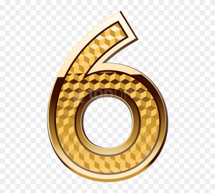 Free Png Gold Number Six Png Images Transparent - Portable Network Graphics Clipart #3665629