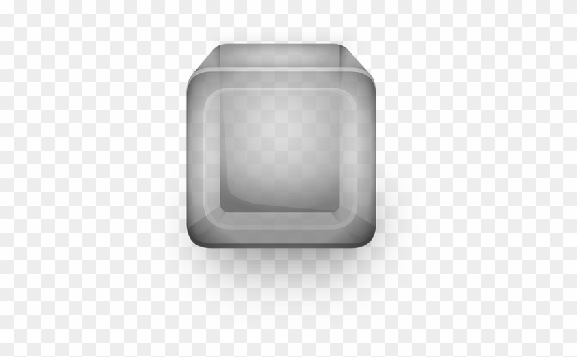 Cube Grey Gray Icon Symbol Geometric Box 3d - Television Set Clipart