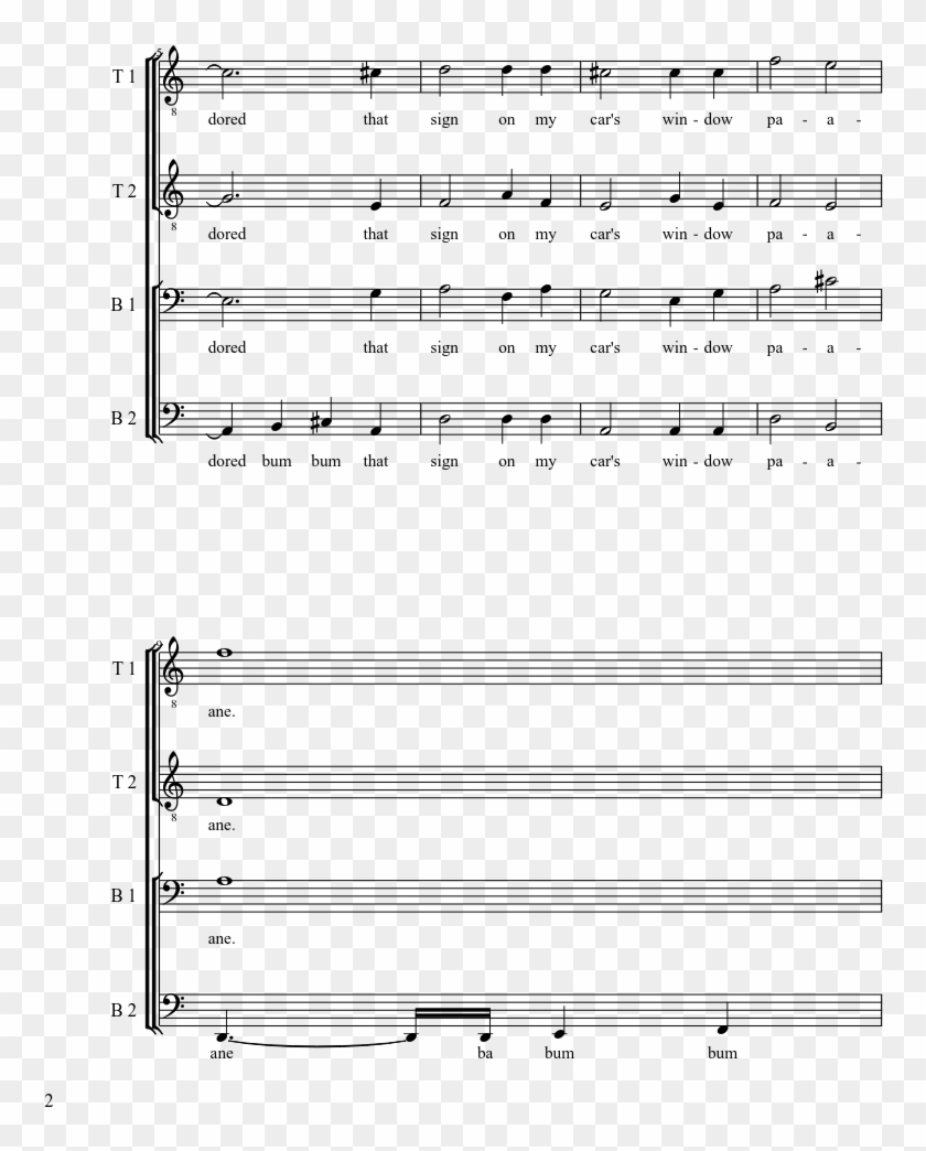 Baby On Board Sheet Music Composed By The Be Sharps - Baby On Board Sheet Music Pdf Clipart