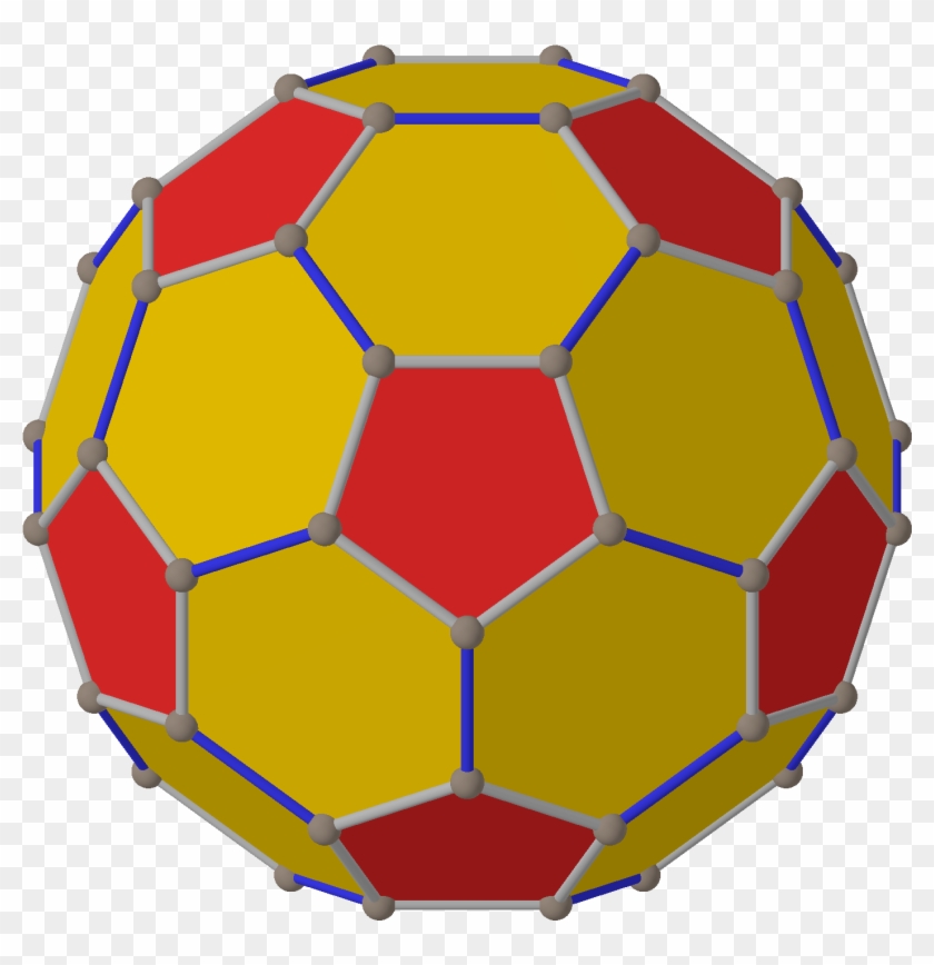 Polyhedron Truncated 20 From Red - Circle Clipart
