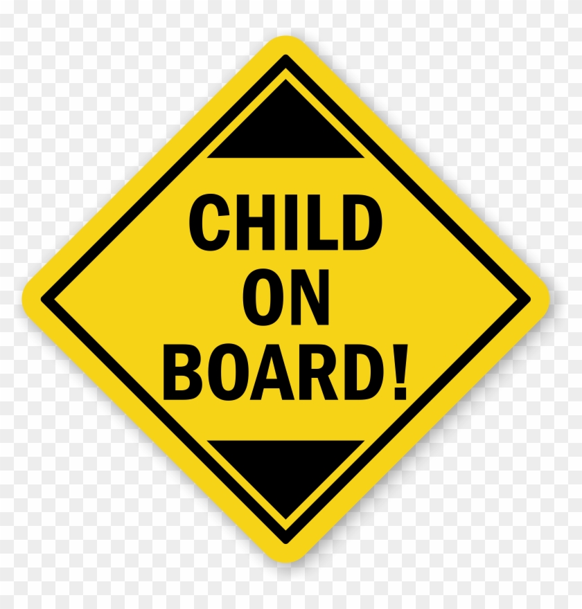 Baby On Board Sign Safety Sticker - 13 6 Traffic Sign Clipart #3667636