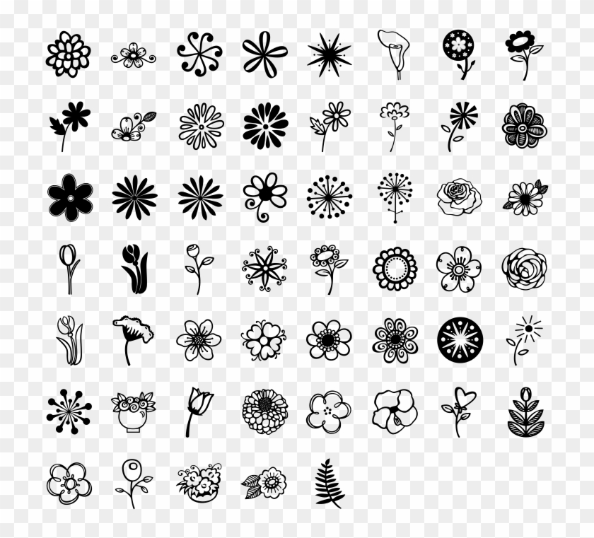 How To Draw Henna Designs - Small Drawings Of Flowers Easy Clipart #3667952