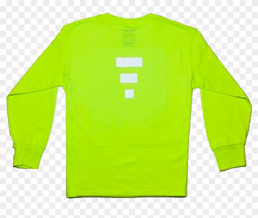 Long Sleeve Safety Green Back - Long-sleeved T-shirt Clipart #3668328