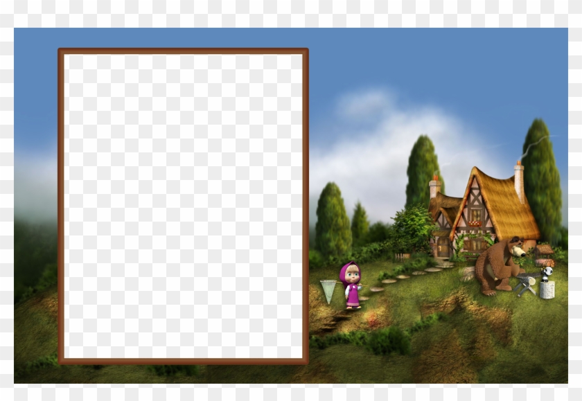 Masha And The Bear Kids Photo Frame - Background Masha And The Bear Clipart