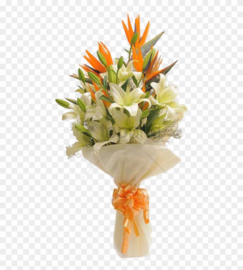 Free Png Lilies And Birds Of Paradise Png Image With - دسته گل یک طرفه Clipart #3668478