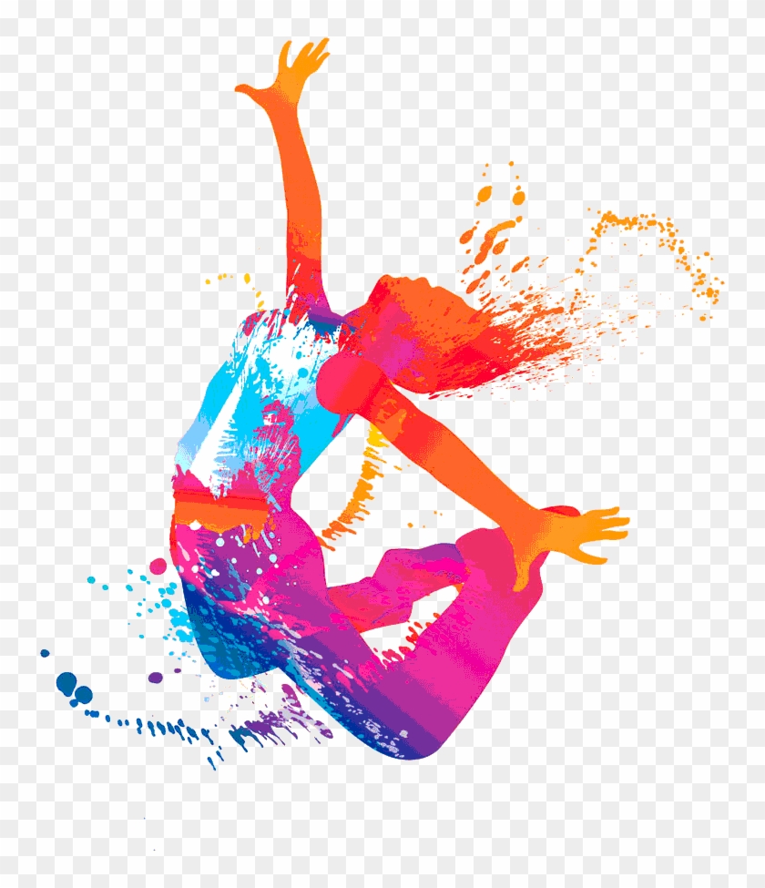 Si Vemos Una Persona Bailando Seguramente Encontremos - Colorful Hip Hop Dance Silhouette Clipart