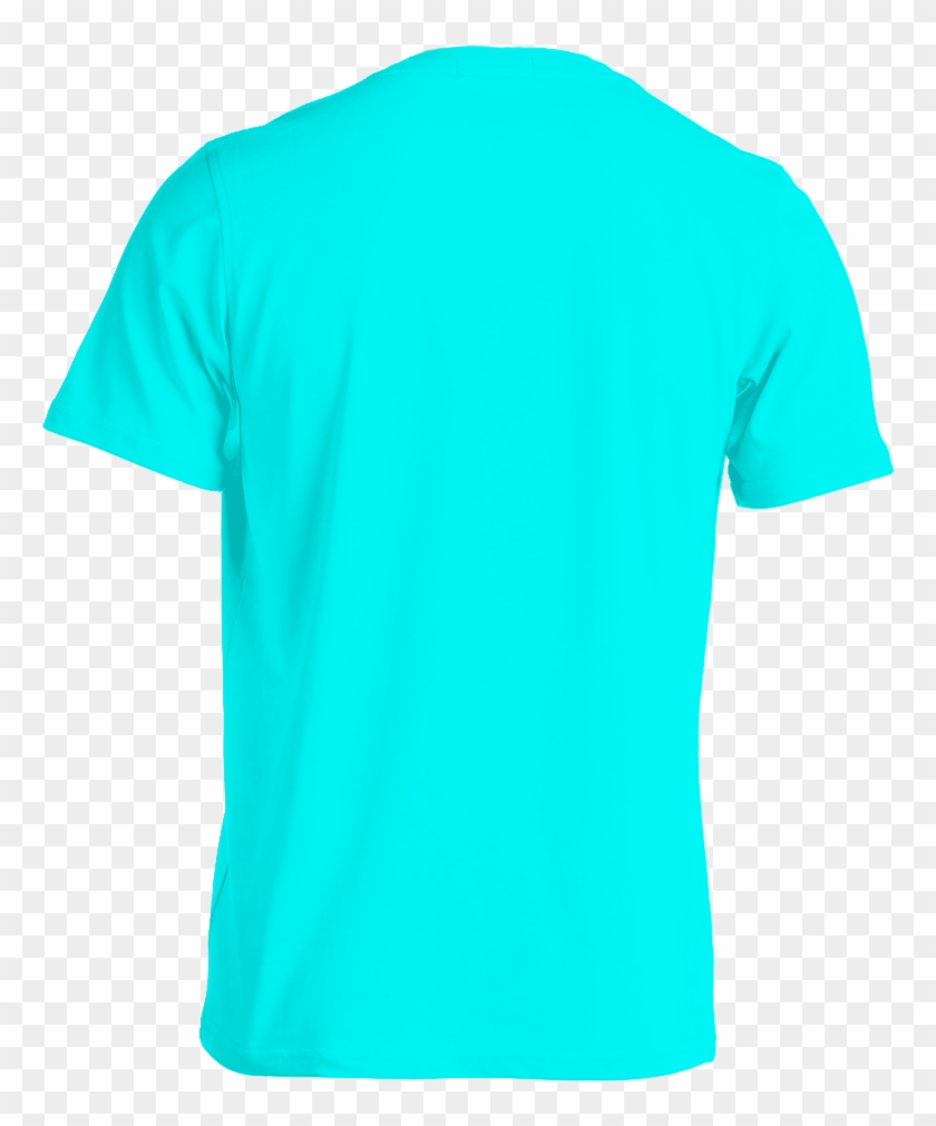 Custom Tee Skyblue Back - Green T Shirt Back Template Clipart #3669256