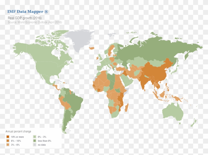 World Map With Countrys By Ralelav On - World Gdp Growth Map Clipart #3669535