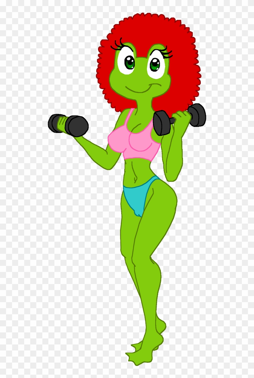 Sanna Is Lifting Weights - Cartoon Clipart #3669626