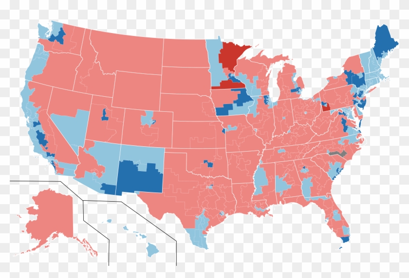 2018 Us House Election Results Map Of Us Black Clipart (3670184