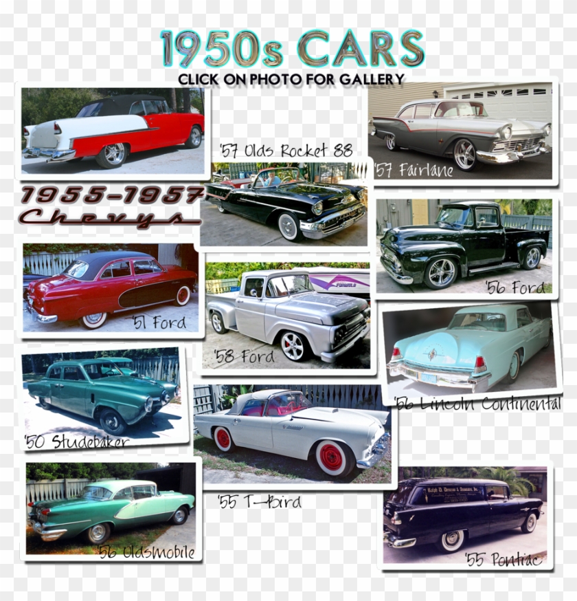 50's Cars - 50s Cars Clipart