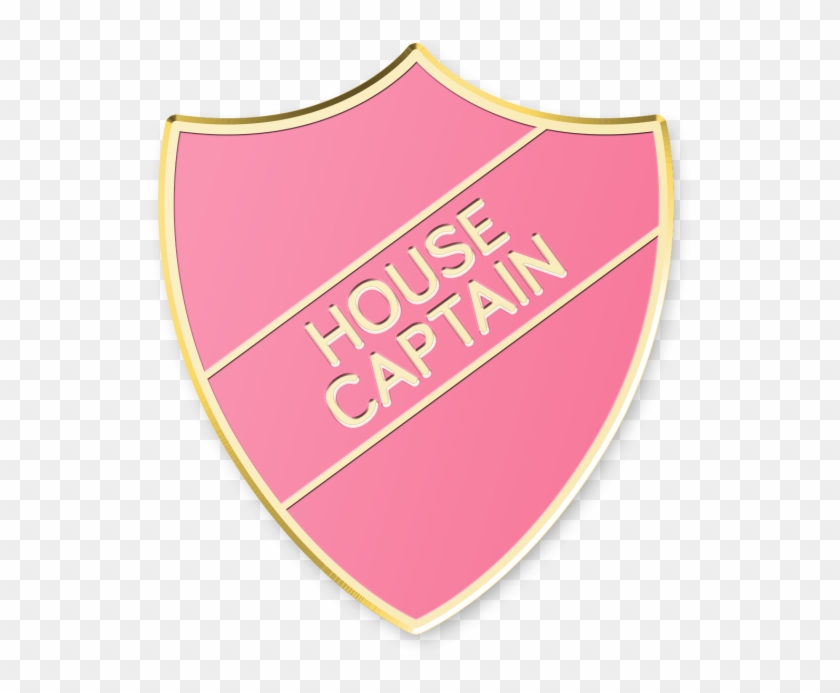 House Captain Shield Pink 600 684 S - Captain Clipart #3670607