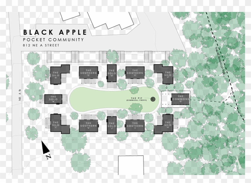 Black Apple Illustration 1 Overview Or Aerial Of The - Black Apple Bentonville Ar Clipart #3671205