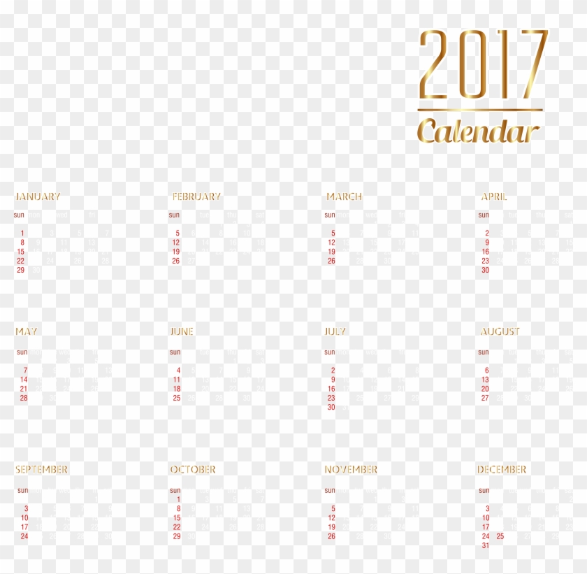 2017 Calendar Transparent Png Clipart Image