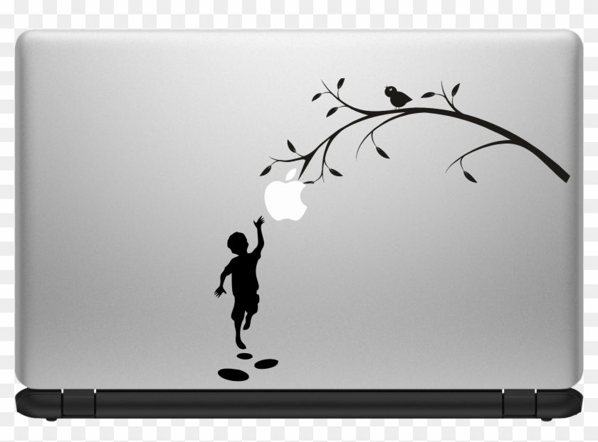 Catching Apple - Silhouette Clipart