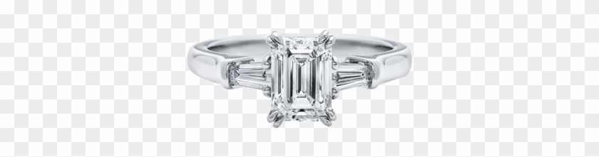 Anillos De Compromiso Del - Harry Winston Emerald Cut With Baguettes Clipart #3671915