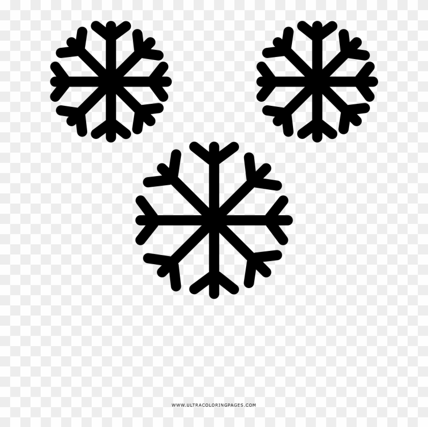 Flocos De Neve Coloring Page - Snowflake Line Drawings Clipart