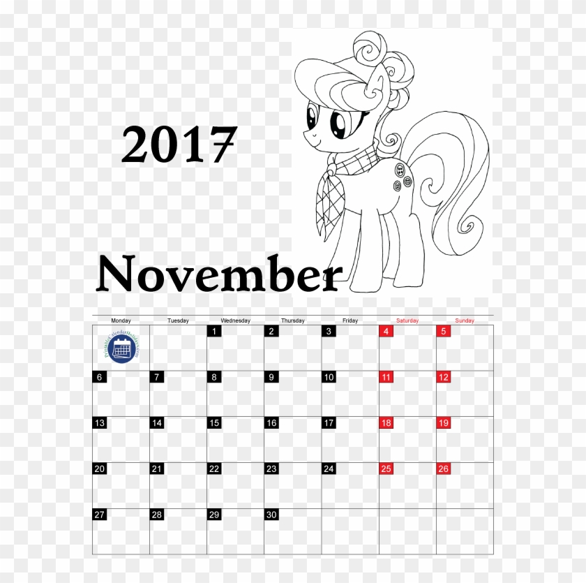 Free Printable Coloring Calendar 2017 446669 Clipart #3672199