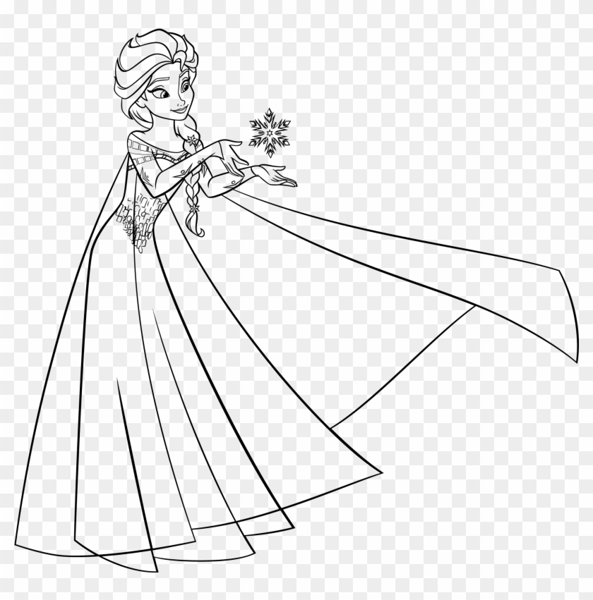 Elsa Fazendo Floco De Neve - Principesse Disney Da Colorare Clipart #3672227